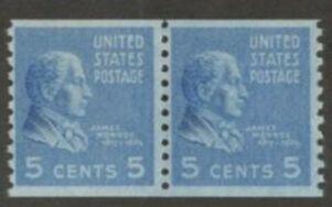 US Stamp #845 MNH - Prexie Coil Pair - 5 cent