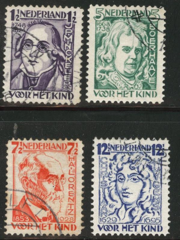 Netherlands Scott B33-36 used 1928 semi-postal set CV$8.75