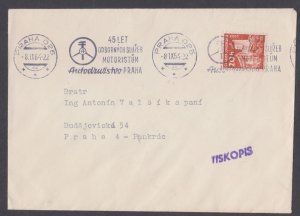 CZECHOSLOVAKIA 1964 45yrs OF PROFESSIONAL SERVICES MOTORISTUM AUTODRUŽSTVO COVER