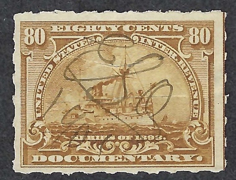 United States #R172 80¢ Battleship (1898). Blister. Documentary. Fine. Used.