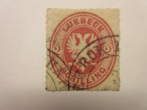 German States LUBECK Scott 10 USED Lot11 Cat $65