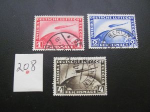 Germany 1928-31 USED  SC C35-C37 SET VF/XF 210 EUROS (208)