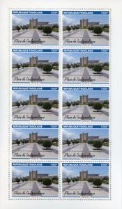 Togo 2017 MNH Independence Square 10v M/S Architecture Tourism Stamps