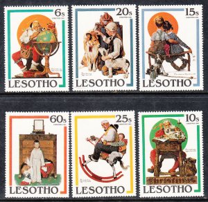 Lesotho 344-349 Norman Rockwell MNH VF