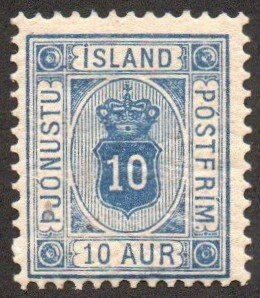 Iceland O12 Mint hinged
