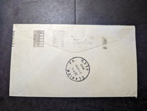 1942 USA Patriotic Airmail Cover Chattanooga TN to Clinton PA Pearl Harbor