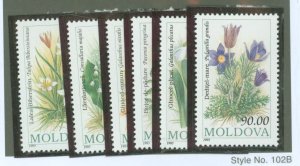 Moldova #98-103 Mint (NH) Single (Complete Set) (Flowers)