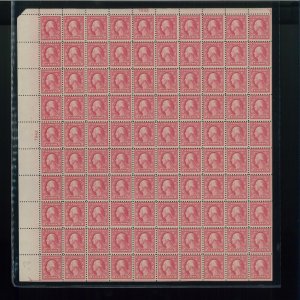 United States Postage Stamp #467 MNH Full Sheet 5¢ Double Error Very Scarce