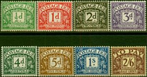 GB 1937-38 Postage Due Set of 8 SGD27-D34 Fine & Fresh LMM