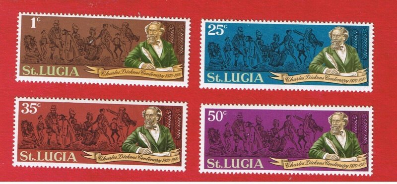 St Lucia #278-281 MNH OG  Dickens  Free S/H