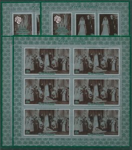 Cook Islands 1972 SG413-416 Silver Wedding sheets set MNH