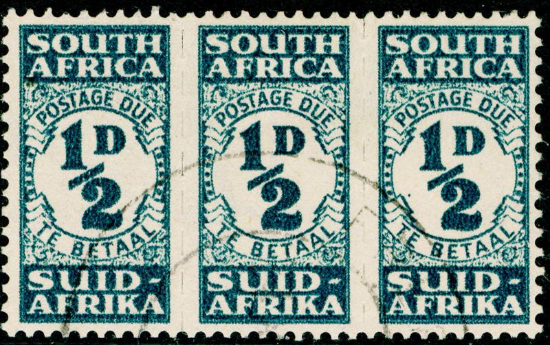 SOUTH AFRICA SG D30, ½d blue-green, FINE USED, CDS. Cat £60. 