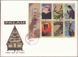 Palau, Worldwide First Day Cover, Birds, Animals, Flowers