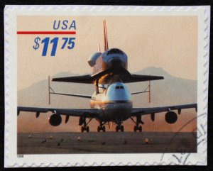 U.S. Used Stamp Scott #3262 $11.75 Piggyback Shuttle (on piece). CDS Cancel.