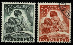 Berlin 1951 # 9NB6-7 used Young Stamp Collectors