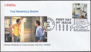 USA # 3191c.2 FDC - THE CLASSIC SEINFELD TV SHOW with KRAMER & SEINFELD