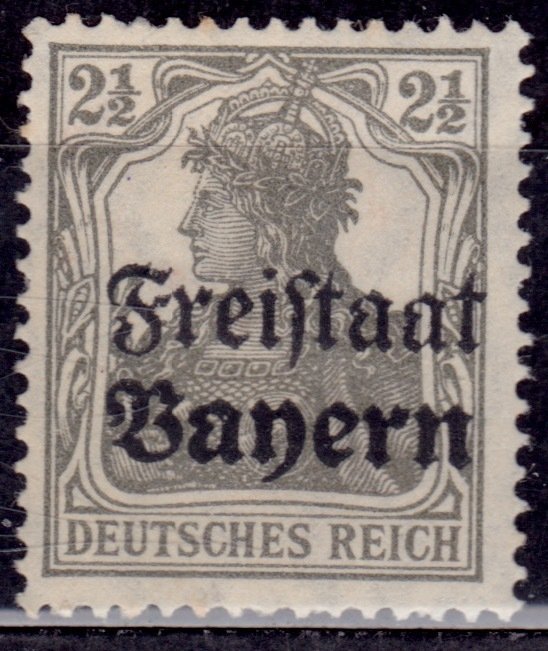 Germany, Bavaria 1919, Germania, Freistaat Bayern, 2 1/2pf, sc#176, MH