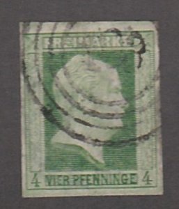 Germany - Prussia # 1, King Frederick William IV, Used 1/3 Cat.