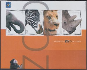 PORTUGAL Sc # 2441a-d CPL MNH S/S of 4 DIFF - WILDLIFE, BELGICA 2001 EXHIBITION