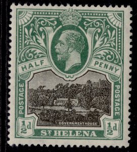 ST. HELENA GV SG72, ½d black & green, LH MINT.