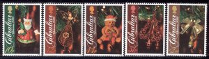 Gibraltar - 2009 Set of 5 Christmas #1216-20 cv $ 16.50 Lot# 871