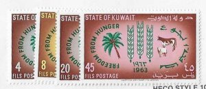 Kuwait Sc #193-6  set of 4 NH VF