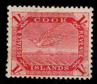 Cook Islands Scott 44 MH* 1919 Wrybill (Torea) bird