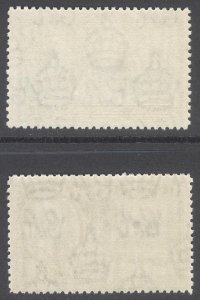 Cayman Is 1935 2s-5s GV Pict. Scott 94-95 SG 105-106 MVLH Cat $120 SG Cat £115