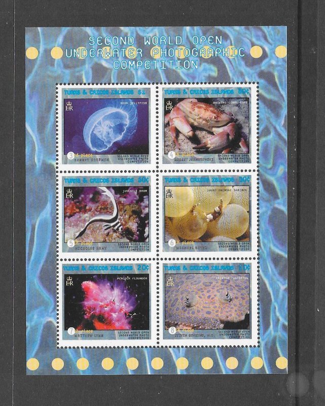 TURKS and CAICOS #1281  MARINE LIFE  MNH