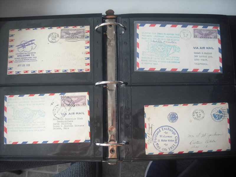 152 Different 1930-31 Covers Autographed by Lt Walter Hinton, U.S. Army Air Corp
