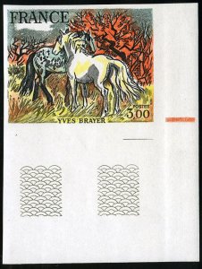 France, 1950-Present #1585 (YT 2026) Cat€85, 1978 Horses by Brayer, imper...