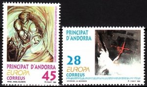 ANDORRA (Spanish) 1993 EUROPA: Modern Paintings, MNH