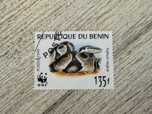 People's Republic of Benin #1086a Used, 135fr, Pythons 2024 SCV.$2.00