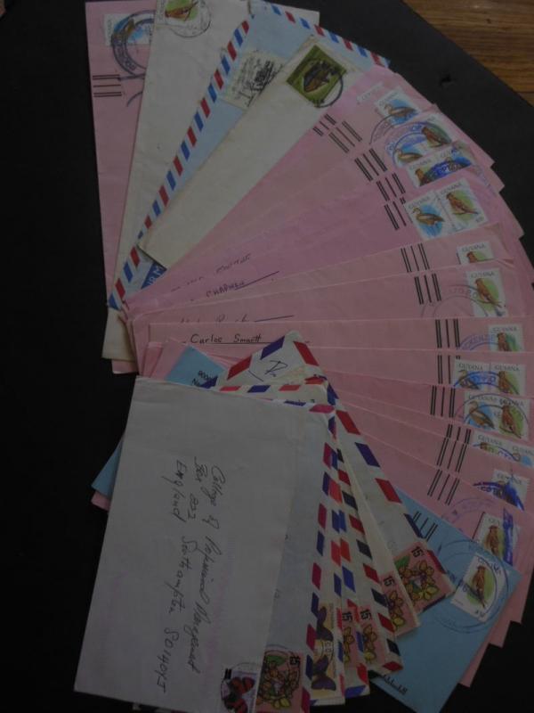 GUYANA : Very interesting collection of all only Commercial mail. A total of 245