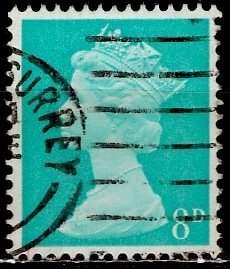 Great Britain; 1969: Sc. # MH12:,  Used Single Stamp