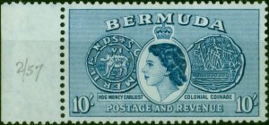 Bermuda 1957 10s Ultramarine SG149a V.F MNH