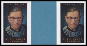 USA 5821a Mint (NH) Ruth Bader Ginsburg Gutter Pair IMPERF Forever Stamps