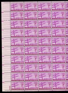 924 Telegraph Sheet of 50 3¢ Stamps 1944 