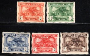 Portugal #346-50 ~ Short Set of 5 ~Unused, Hinged, PM  (1925)