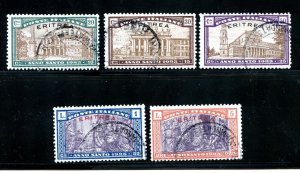 Eritrea #B5-7, B9-10 (E263) O/P 1925 Holy Year issues, U, F-VF, CV$175.50