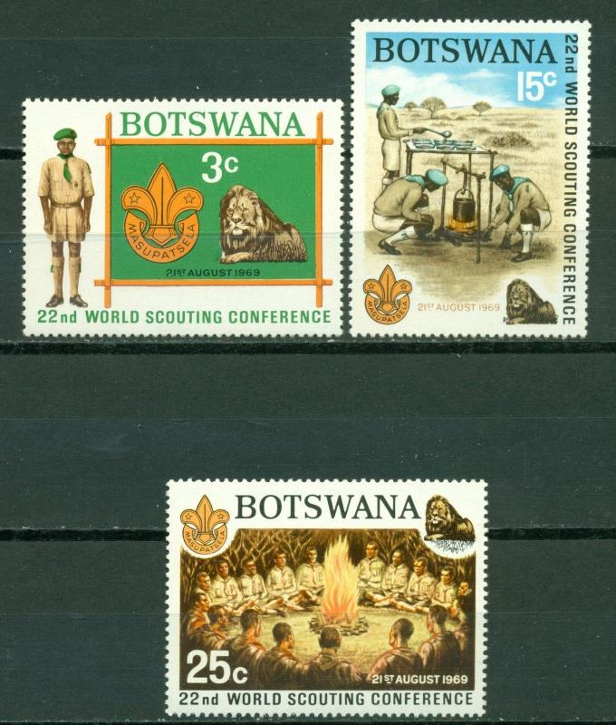 Botswana Scott 51-53 MNH Scouting $$