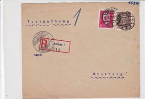 germany  1929 Aachen  registered stamps cover  ref r13558