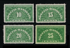 GENUINE SCOTT #QE1 QE2 QE3 QE4 SET OF 4 STAMPS ALL MINT OG NH SPECIAL HANDLING