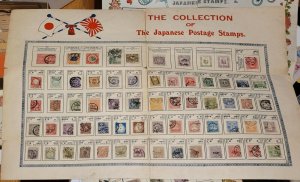 Japanese Stamp Collection on sheet all colour early $$$ Tourist sheet