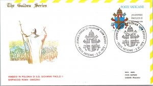 Vatican FDC 1979 - SS J Paul II Dispatch Rome Gniezno - Golden Series - F30887