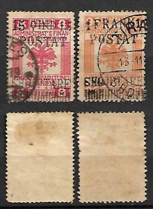 ALBANIA STAMPS 1919. Mi.#54, 58. CTO