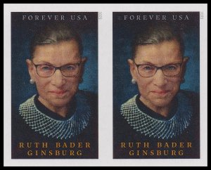 US 5821a Ruth Bader Ginsburg imperf NDC horz pair MNH 2023