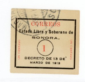 MEXICO SONORA CIVIL WAR SC# 322 - FINELY USED
