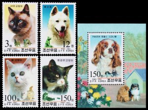 Korea, DPR Scott 4237-4240, 4241 Souvenir Sheet (2002) Mint NH VF Complete Set C