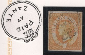 Greece 1859 Ionian State ½d with Paid at ZANTE cancel Used VF